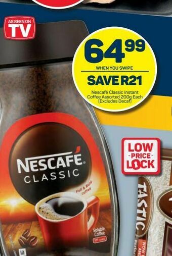 Pick n Pay Hypermarket Nescafé classic coffee offer
