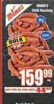 Boxer Mama's chilli russians offer