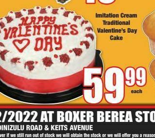 Boxer Cakes offer