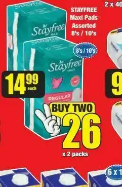 Boxer Stayfree sanitary pads offer