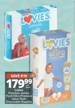 Checkers Lovies Disposable Nappies offer
