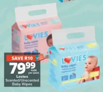 Lovies Scented/Unscented Baby Wipes
