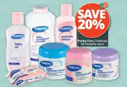 Checkers Purity Baby Toiletries offer