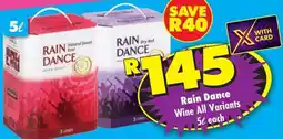 Shoprite Liquor Rain Dance Wine All Variants offer