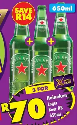 Shoprite Liquor Heineken Lager Beer RB offer