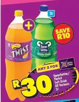 Shoprite Sparletta/Twist Soft Drink All Variants 2ℓ offer