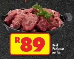 Shoprite BEEF POTJIEKOS per kg offer