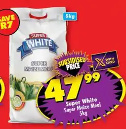 Shoprite SUPER WHITE SUPER MAIZE MEAL 5kg offer