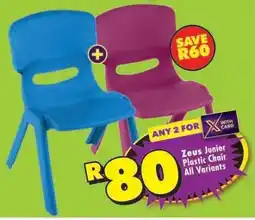 Shoprite Zeus Junior Plastic Chair All Variants offer