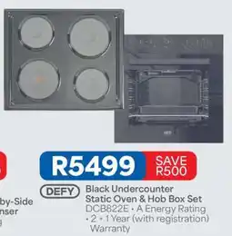 OK Furniture Black Undercounter Static Oven & Hob Box Set offer
