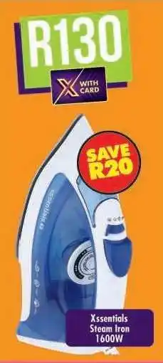 Shoprite Xssentials Steam Iron 1600W offer