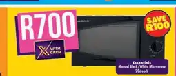 Shoprite Xssentials Manual Black/White Microwave offer