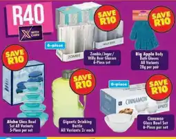 Shoprite Zombie/Jager/Willy Beer Glasses offer