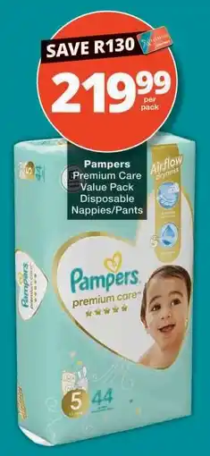 Checkers Pampers Premium Care Value Pack offer