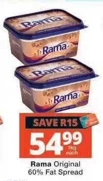 Checkers Rama Original 60% Fat Spread offer