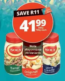 Checkers Nola Mayonnaise All Variants offer
