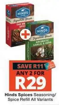 Checkers Hinds Spices Seasoning/Spice Refill All Variants offer