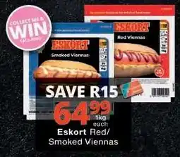 Checkers ESKORT RED/SMOKED VIENNAS offer