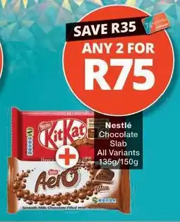 Checkers NESTLE CHOCOLATE SLAB offer