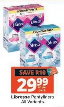 Checkers Libresse Pantyliners offer