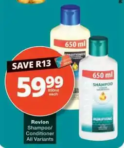 Checkers Revlon Shampoo/Conditioner offer