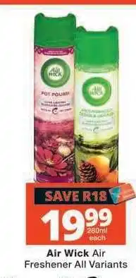 Checkers Air Wick Air Freshener offer