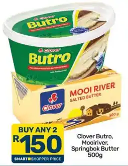 Pick n Pay Clover Butro, Mooiriver, Springbok Butter 500g offer