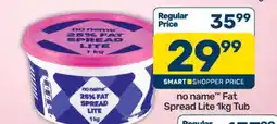 Pick n Pay no name Fat Spread Lite 1kg Tub offer