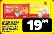 Usave Rooibos teabags / black tea blend teabags offer