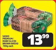 Usave Sasko - premium/ more slices brown bread offer