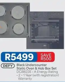 OK Furniture Defy - black undercounter static oven & hob box set dcb822e offer
