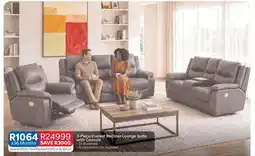OK Furniture Everest - 3-piece recliner lounge suite offer