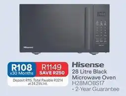 OK Furniture Hisense - 28 litre black microwave oven h28mobs17 offer