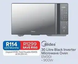 OK Furniture Total - 30 litre black inverter microwave oven em30i offer