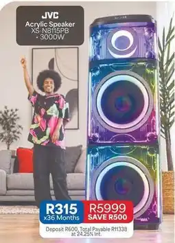 OK Furniture Jvc - acrylic speaker xs-n8115pb - 3000w offer