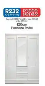 OK Furniture Total - 120cm pomona robe offer