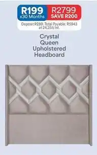 OK Furniture Total - crystal queen upholstered headboard offer