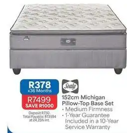 OK Furniture Sealy - 152cm michigan pillow-top base set offer