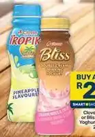 Pick n Pay Clover - tropik or bliss drinking yoghurt offer