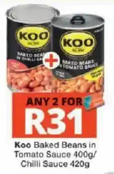 Checkers Koo Baked Beans in Tomato Sauce offer