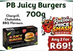 Foodeez PB Juicy Burgers offer