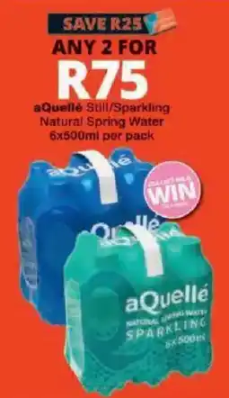 Checkers aQuellé Still/Sparkling Natural Spring Water offer