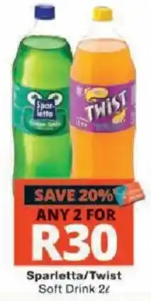 Checkers Sparletta/Twist Soft Drink offer