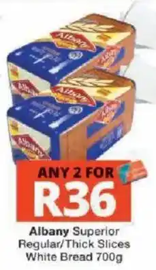Checkers Albany Superior Regular/Thick Slices White Bread offer