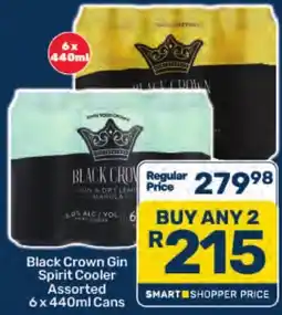 Pick n Pay Liquor Black Crown Gin Spirit Cooler Assorted offer