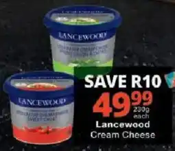 Checkers Lancewood Cream Cheese offer