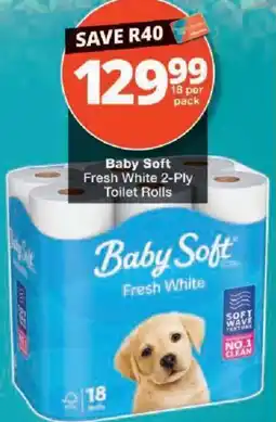 Checkers Baby Soft Fresh White Toilet Rolls offer