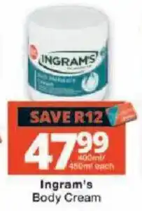 Checkers Ingram's Body Cream offer