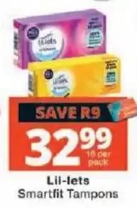 Checkers Lil-lets Smartfit Tampons offer