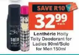 Checkers Lenthéric Hoity Toity Deodorant offer